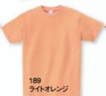 ヘビーウェイトTシャツ　S～XL / 0085-CVT　ライトオレンジ　M